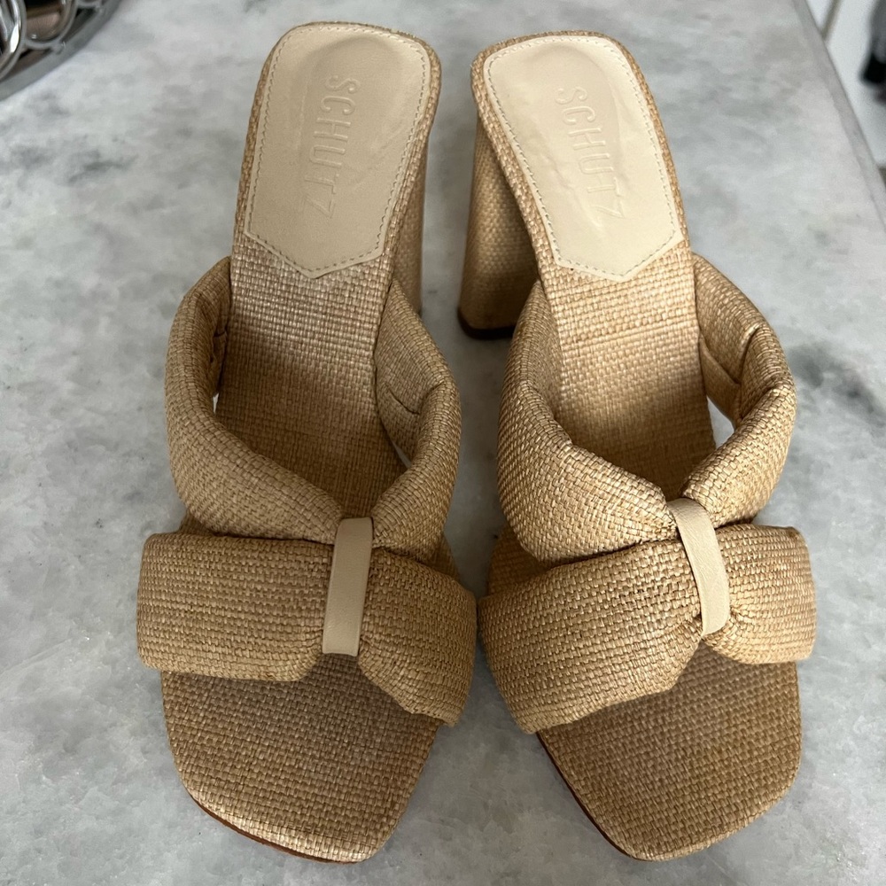 Schutz woven heeled sandal